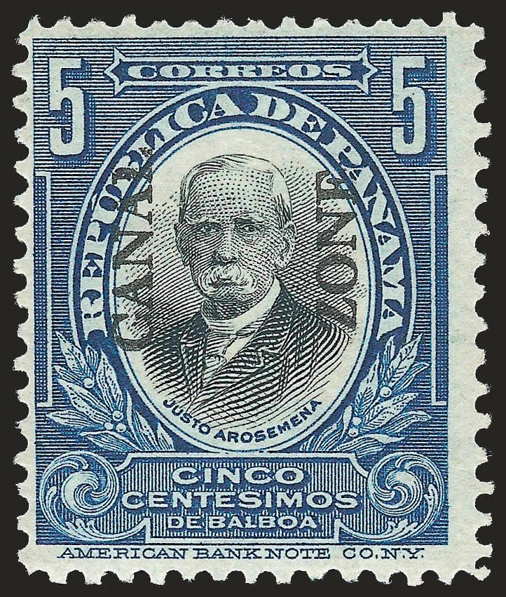 1915, 5c Deep Blue & Black (48).> Small h.r., intense colors, fresh and Fine