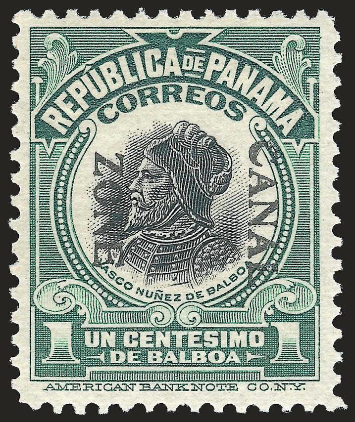 1918, 1c Green & Black, Ovpt. Reading Down (52a).> Slightly disturbed original gum, crisp impressions, Very Fine, with 1999 P.F. certificate