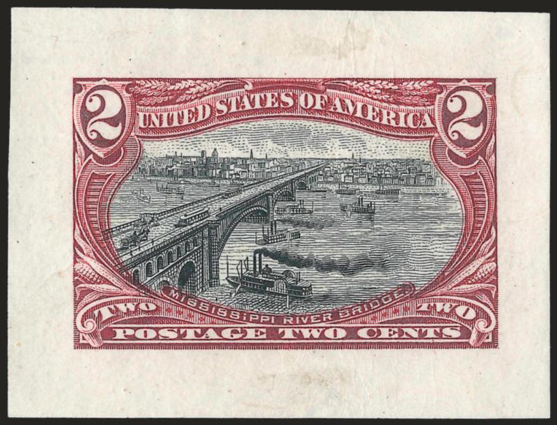2c Dark Red & Black, Large Die Essay on India (286-E8).> 43 x 33mm, detailed impressions, India paper couple minor wrinkles as usual, Very Fine