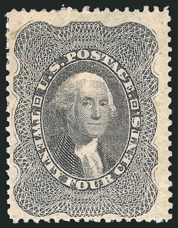 24c Gray Lilac (37).> Slightly disturbed original gum and small h.r., rich color, Fine, with 1996 P.F. certificate for pair