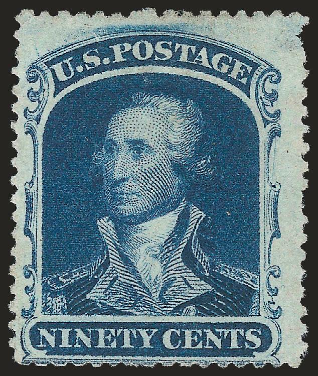 90c Blue (39).> Unused (no gum), small faults incl. short perf and margin nick, otherwise Fine
