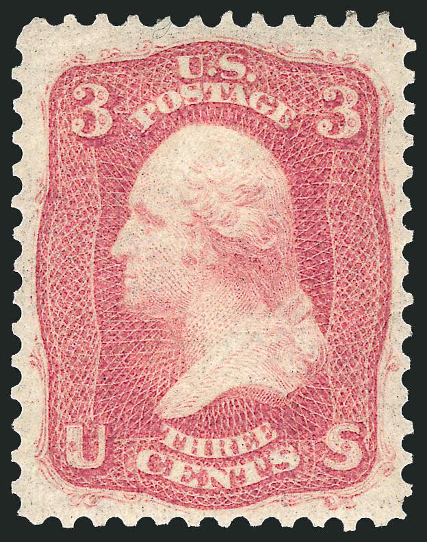 3c Brown Rose, First Design (56).> Original gum, rich color, choice centering, Extremely Fine