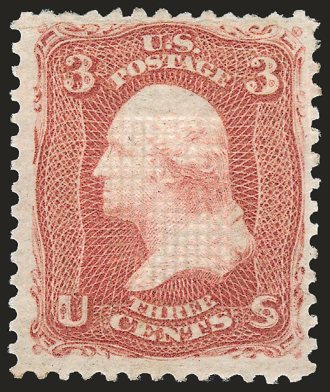 3c Rose, E. Grill (88).> Original gum, fresh, deep rich color, minor crease at top, otherwise Very Fine
