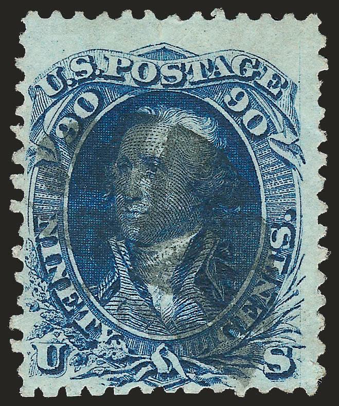 90c Blue, F. Grill (101).> Intense color, circle of wedges cancel, tiny tear top margin, otherwise Fine