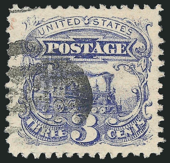 3c Ultramarine (114).> Jumbo margins and almost perfectly centered, neat grid cancel, Extremely Fine, with 2009 P.S.E. certificate