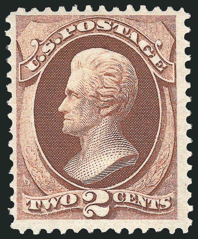 2c Red Brown, Grill (135).> I. Grill, original gum, clearly-defined grill, nicely centered with fresh color, Very Fine and scarce example of this desirable grill, this and the next lot are only the third and
fourth unused examples of the 2c with an I