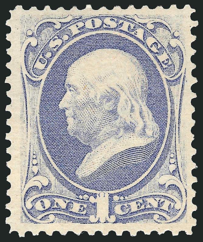 1c Ultramarine (156).> Original gum, lightly hinged, bright color, Very Fine, with 1995 P.F. certificate