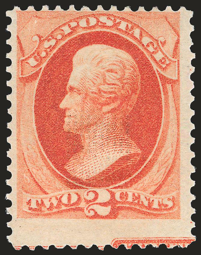 2c Vermilion, With Grill (178c).> Original gum, bright color, wide bottom margin showing tiny part of imprint, Fine, scarce variety, with 2009 P.F. certificate