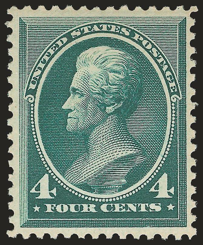 4c Blue Green (211).> Mint N.H., rich color, well-balanced margins, Extremely Fine, with 2004 P.F. certificate