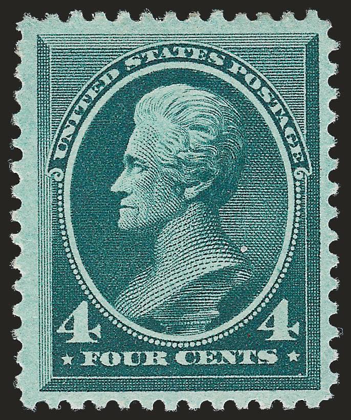 4c Blue Green (211).> Original gum, lightly hinged, well-centered, attractive overall greenish cast from an unwiped plate, Very Fine, striking appearance, with 2007 P.F. certificate