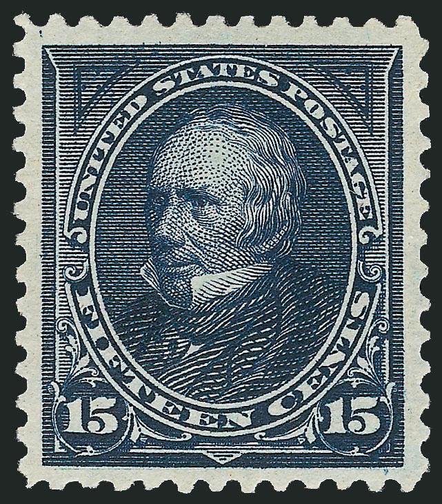 15c Dark Blue (274).> Original gum, lightly hinged, deep rich color, unusually wide margins, fresh and Extremely Fine, with 1999 P.F. and 2005 P.S.E. certificates (OGph, XF 90 SMQ $395.00)