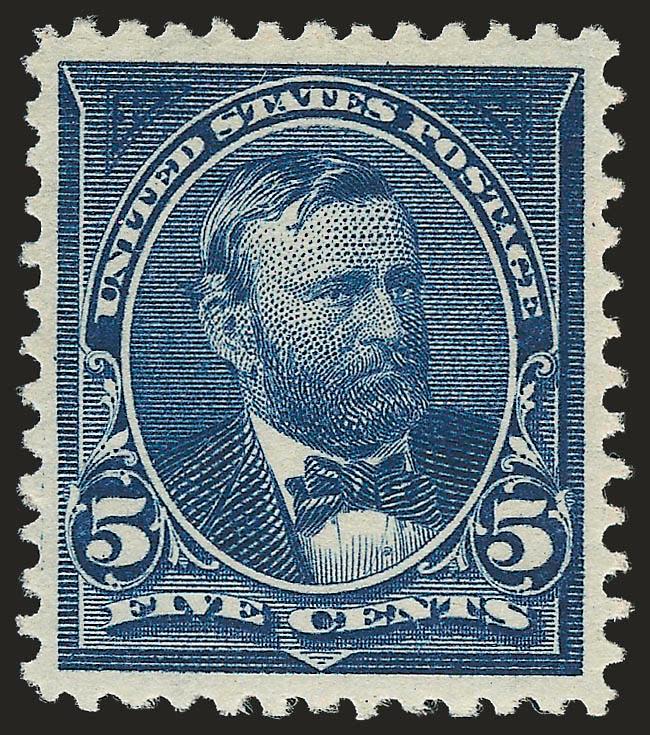 5c Dark Blue (281).> Mint N.H., beautifully centered with unusually wide margins, deep rich color, Extremely Fine, with 1990 and 2003 P.F. certificates