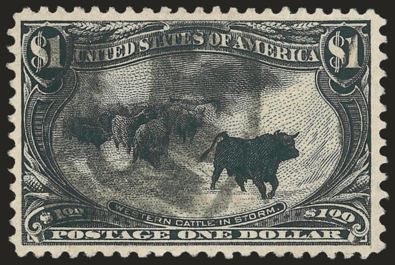 $1.00 Trans-Mississippi (292).> Well-centered, double oval cancel, Very Fine