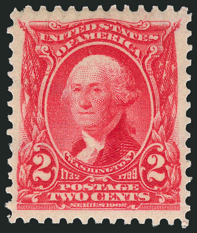2c Carmine (301).> Mint N.H., unusually wide margins and exquisite centering, vivid color on bright paper, Extremely Fine Gem, with 2009 P.S.E. certificate (XF-Superb 95 SMQ $540.00)