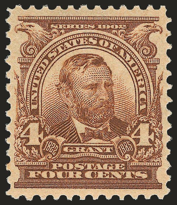 4c Brown (303).> Mint N.H., bright shade, crisp impression, well-balanced margins, Extremely Fine, with 2008 P.S.E. certificate (XF 90 SMQ $410.00)