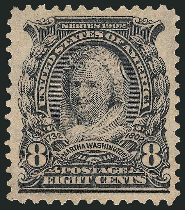 8c Violet Black (306).> Mint N.H., beautifully centered, fresh and bright, Extremely Fine Gem, with 2009 P.S.E. certificate (XF-Superb 95 SMQ $1,000.00)