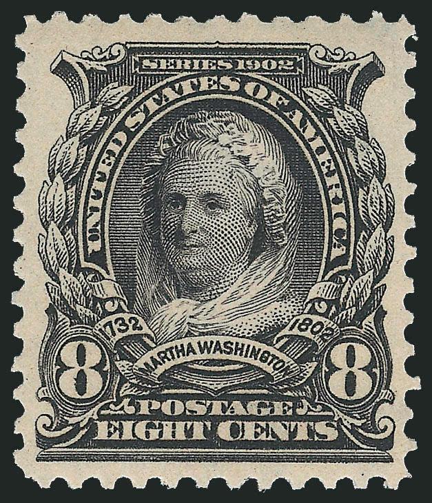 8c Violet Black (306).> Mint N.H., intense color on bright paper, Extremely Fine, with 2008 P.S.E. certificate (XF 90 SMQ $300.00)