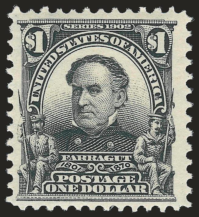 $1.00 Black (311).> Lightly hinged, strong color and clear impression, Very Fine, with 2009 P.S.E. certificate