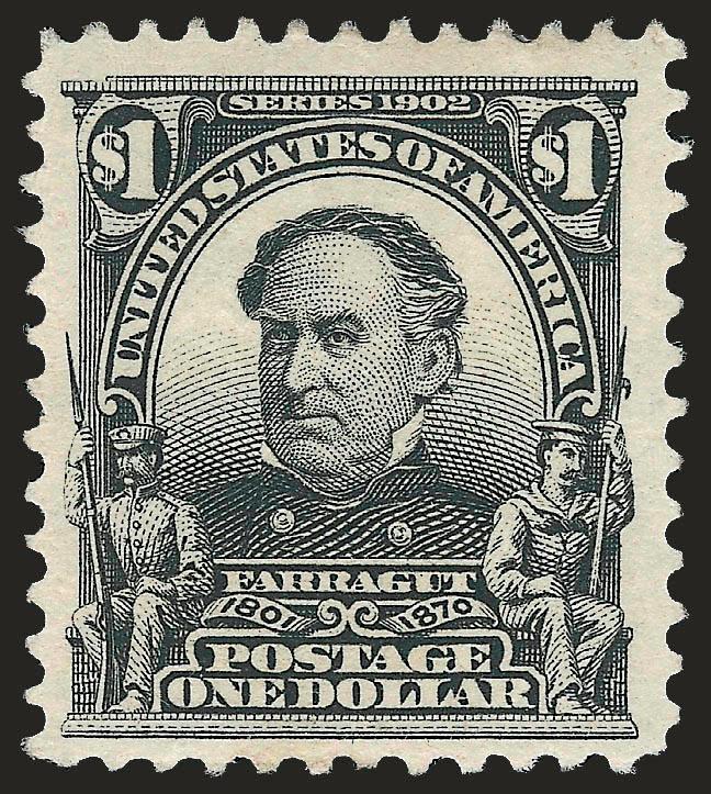 $1.00 Black (311).> Three wide margins, intense color, Very Fine, with 2009 P.S.E. certificate