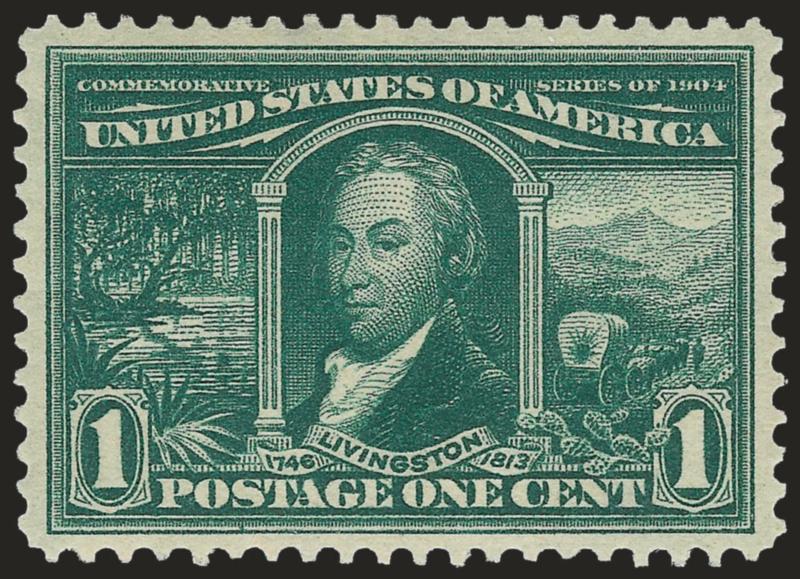 1c Louisiana Purchase (323).> Mint N.H., unusually deep shade on bright paper, perfectly centered with wide margins, long and full perforations all around<><>^EXTREMELY FINE GEM. THIS MAGNIFICENT MINT
NEVER-HINGED EXAMPLE OF THE ONE-CENT LOUISIANA