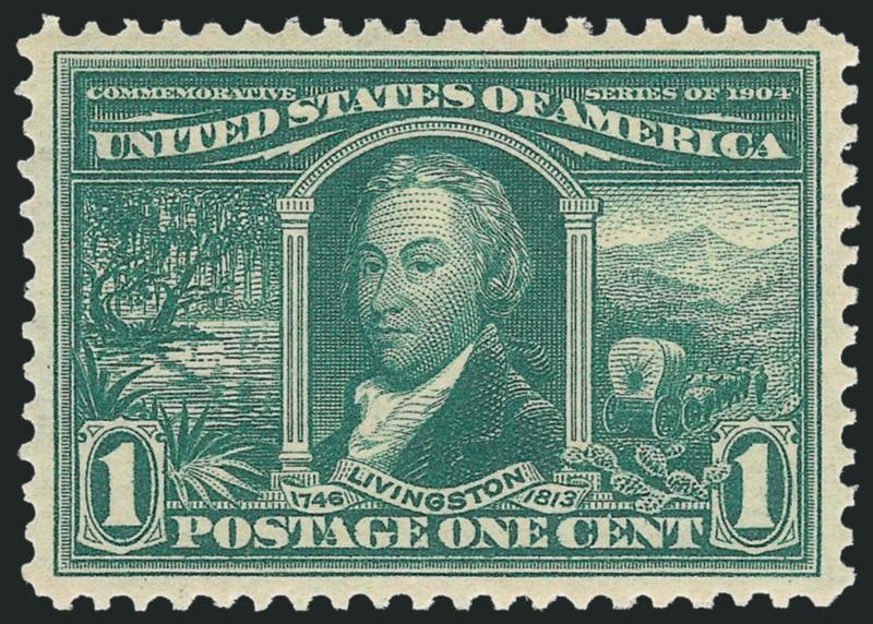 1c Louisiana Purchase (323).> Mint N.H., rich color, Extremely Fine Gem, with 2008 P.S.E. certificate (XF-Superb 95 SMQ $700.00)