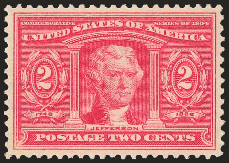 2c Louisiana Purchase (324).> Mint N.H., uncharacteristically wide margins and precise centering, vivid color on crisp paper<><>^EXTREMELY FINE GEM. THE PERFECT 2-CENT LOUISIANA PURCHASE MINT NEVER-HINGED
SINGLE FOR THE FASTIDIOUS COLLECTOR.^<><>