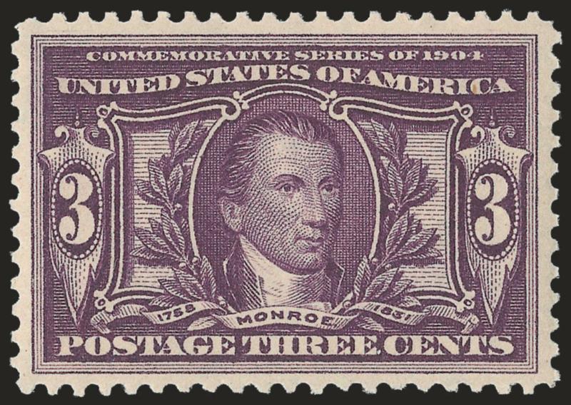 3c Louisiana Purchase (325).> Mint N.H., beautiful deep shade, uncharacteristically wide margins and choice centering, fresh and Extremely Fine, with 2004 P.F. (for block) and 2005 P.S.E. certificates