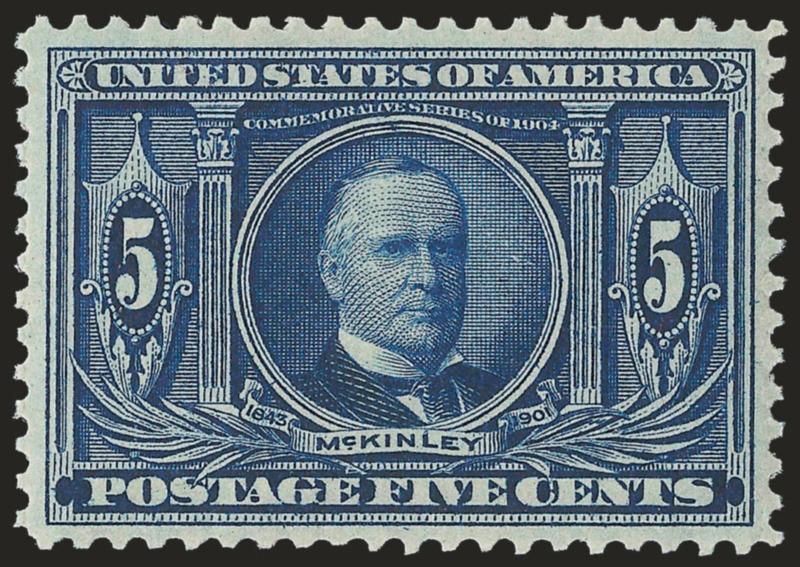 5c Louisiana Purchase (326).> Mint N.H., deep rich color, beautifully centered with unusually wide margins all around, Extremely Fine, with 2007 P.F. certificate
