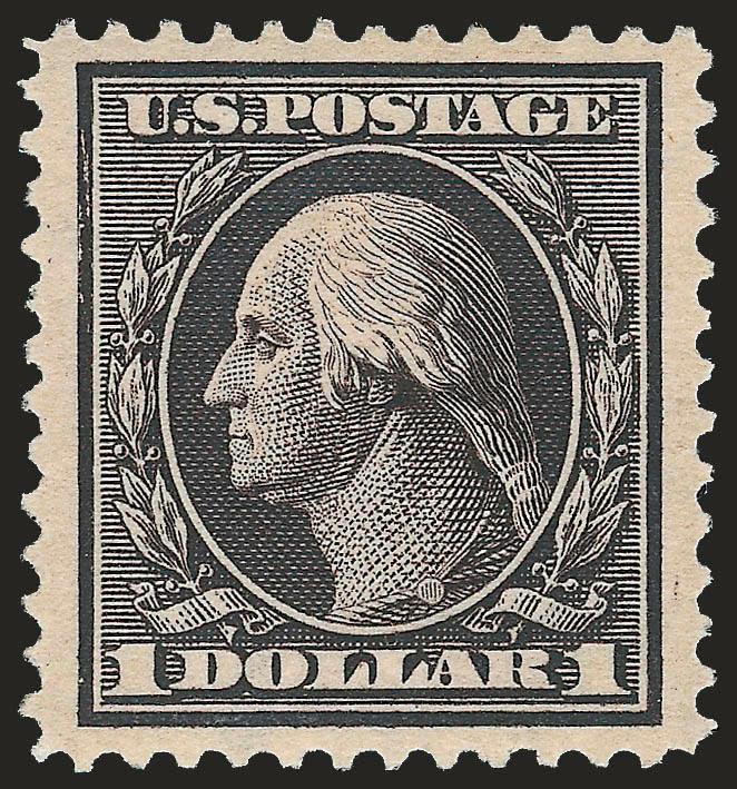$1.00 Violet Brown (342).> Single hinge mark, intense shade and impression, wide margins, Extremely Fine, with 1999 P.F. certificate