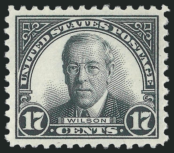 17c Black (623).> Mint N.H., flawless centering with intense color on bright paper, Extremely Fine Gem, with 2009 P.S.E. certificate (Superb 98 SMQ $340.00)