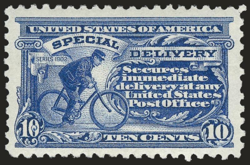 10c Ultramarine (E9).> Mint N.H., wide margins and choice centering, vibrant color, Extremely Fine, with 1998 P.F. certificate