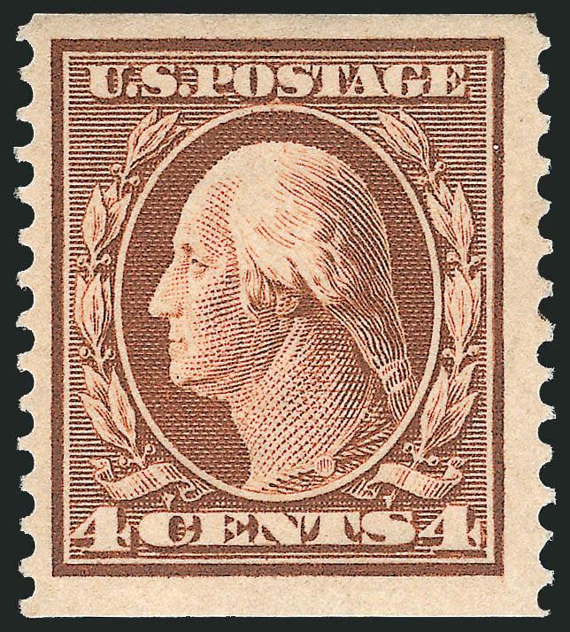 2c-5c 1908-10 Issue, Coils (349354).> Three coil singles, Nos. 349, 351, 354, first Mint N.H., others hinged, Fine-Very Fine, No. 349 with copy of 1993 P.F. certificate for pair, No. 354 with 1999 P.F.
certificate for pair and 2005 P.S.E. certificat